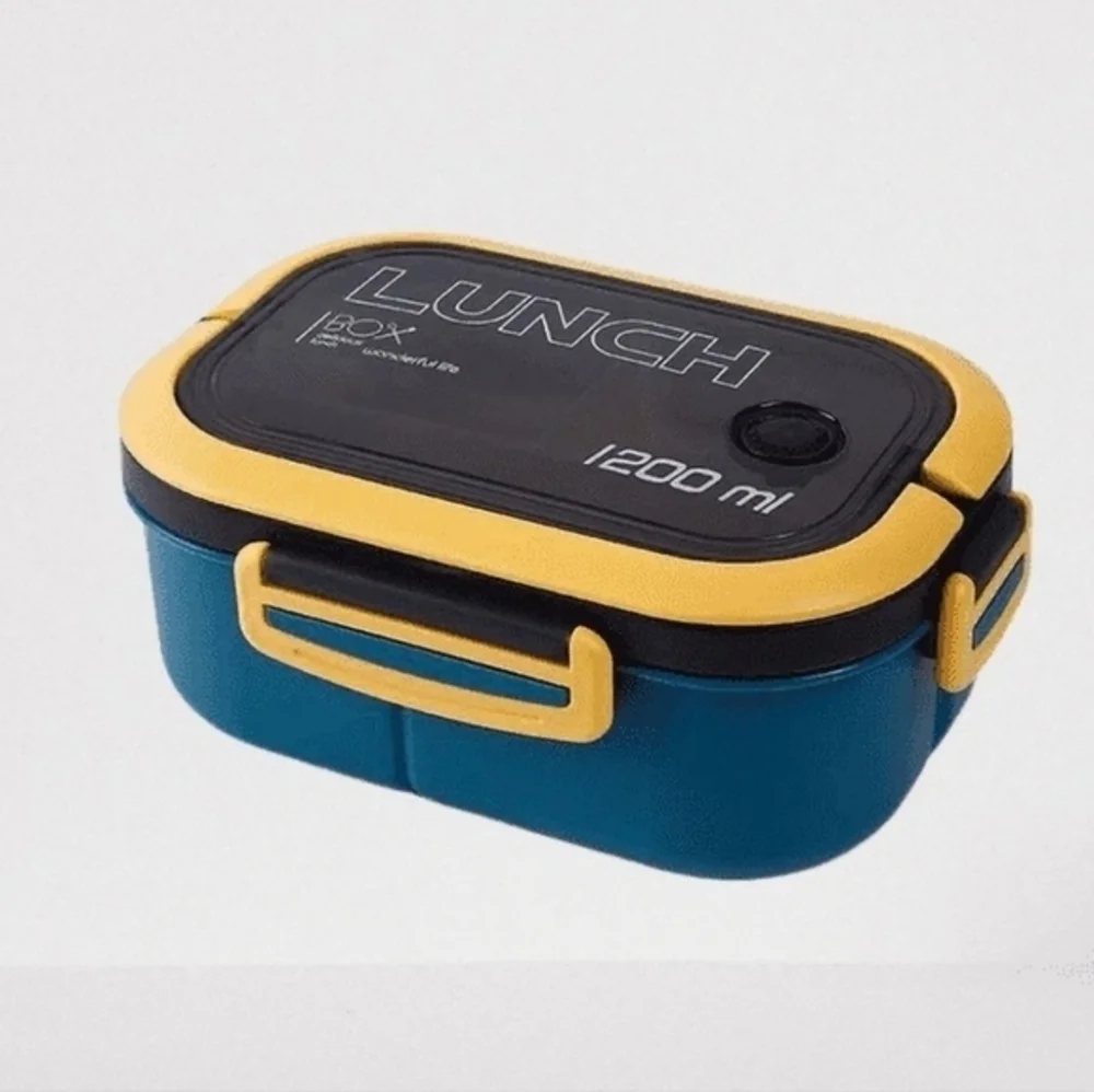 Portable BPA 1200ML Airtight Double Layer Lunch Box with Fork‎ and Spoon